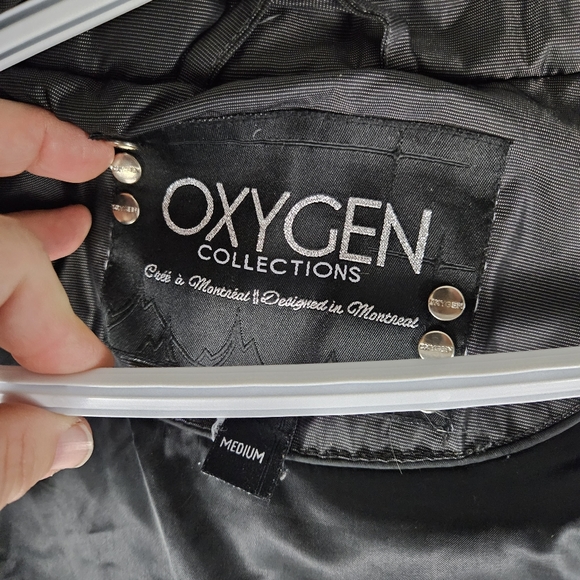 OXYGEN | leather & fur accent down/feather fill quilted jacket - Picture 9 of 13